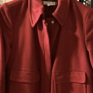 J. Crew Deep  Brick‎ Red wool Trench coat, Small